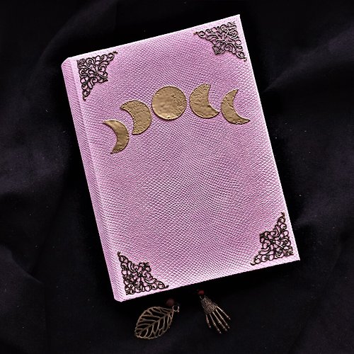 junkjournals Triple moon spell book Real witch practical book of shadow Witchcraft antique