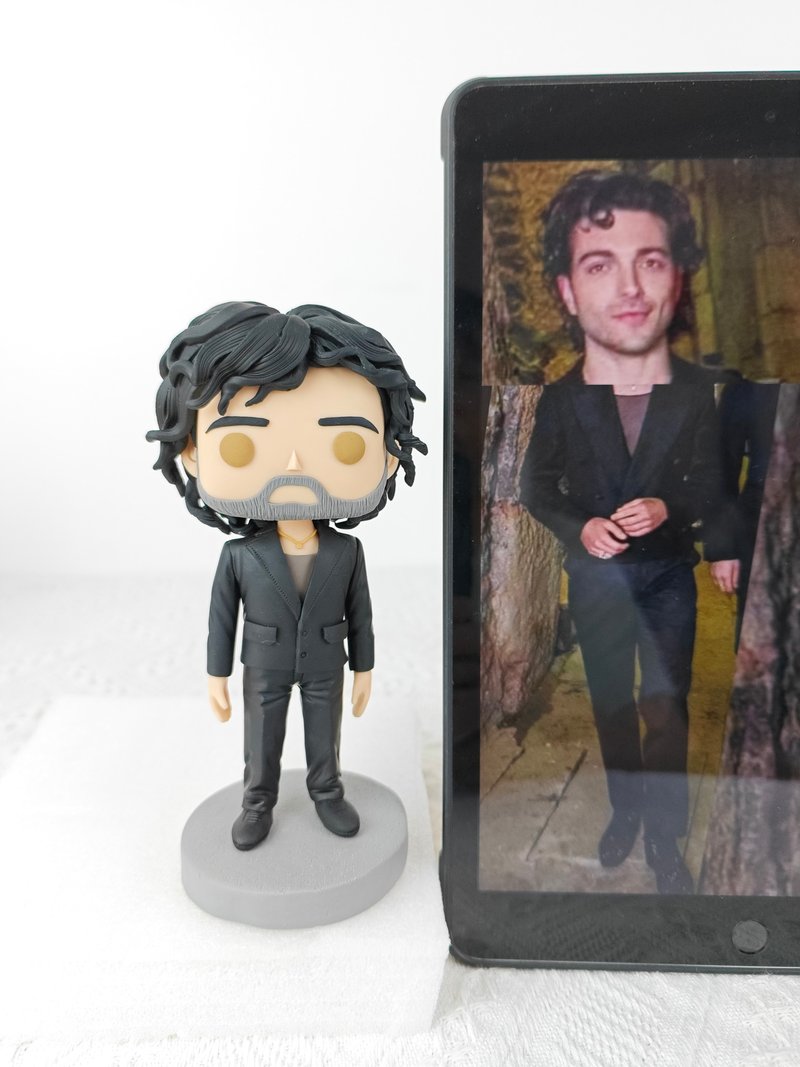 【客製化3D人像公仔】訂製手工Funko Pop男生朋友老公生日禮物 - 公仔/玩偶 - 黏土 多色