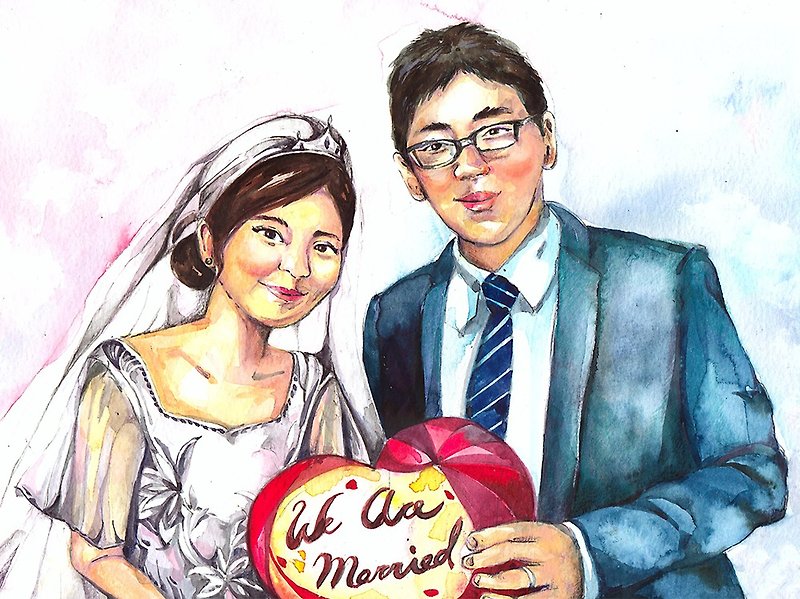 ケイカスタムフレームレス絵/幸せな結婚式の写真を渡す - ポスター・絵 - その他の素材 多色