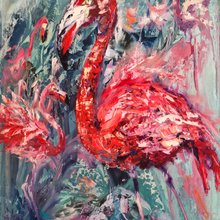 休日の花火絵画アート抽象大規模なオリジナルアーティスト