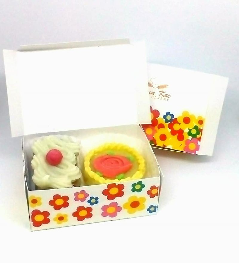 [Festive retro cream flower soap gift box discount] 2 Pack bathing x shampoo - Soap - Other Materials Pink