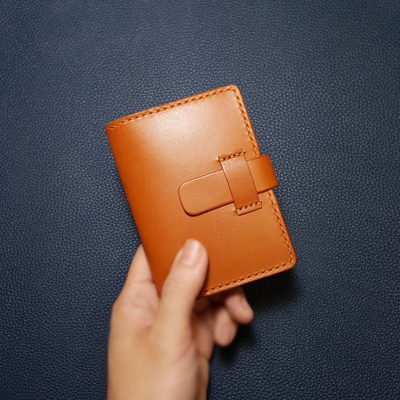 Natural Cow Leather Push! Banknote Card Wallet_Black/Brown/Dark Green - Wallets - Genuine Leather Multicolor