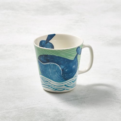 有種創意 日本食器 有種創意 - 日本美濃燒 - 海之島系列馬克杯-悠悠藍鯨