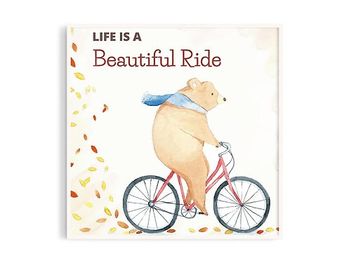 一人＋本是生活家 Ride丨插畫/掛畫/海報/台灣製原木畫框/A4/尺寸可客製