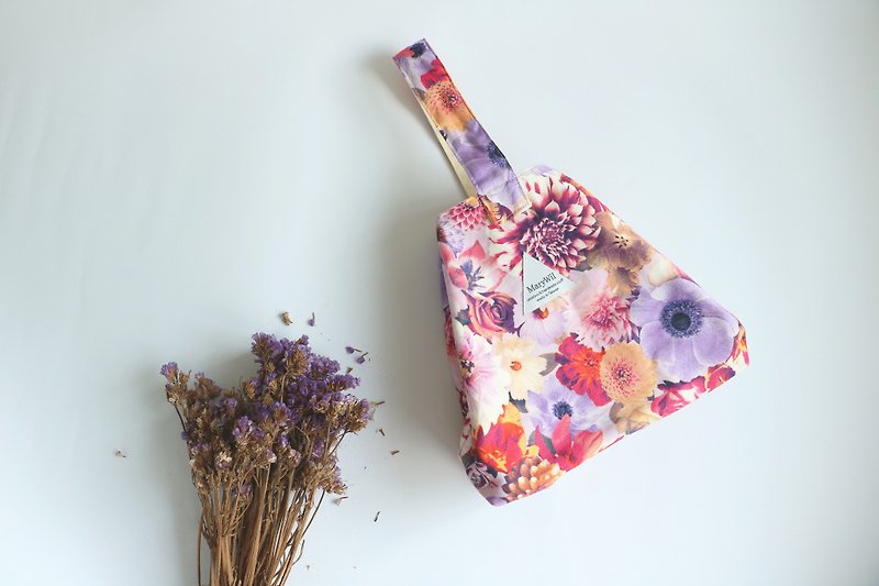 MaryWil造型手提小提袋-浪漫紫花 - 手提包/手提袋 - 紙 多色