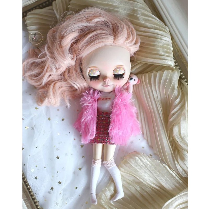 Dolls outfit for Neo Blythe /Fashion Autumn Winter Warm fur Coat. - Other - Cotton & Hemp 