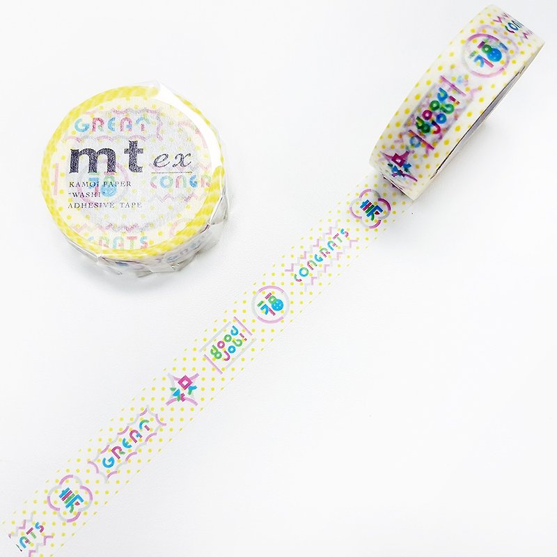 mt ex Masking Tape【Message (MTEX1P159)】2018AW - มาสกิ้งเทป - กระดาษ สีเหลือง