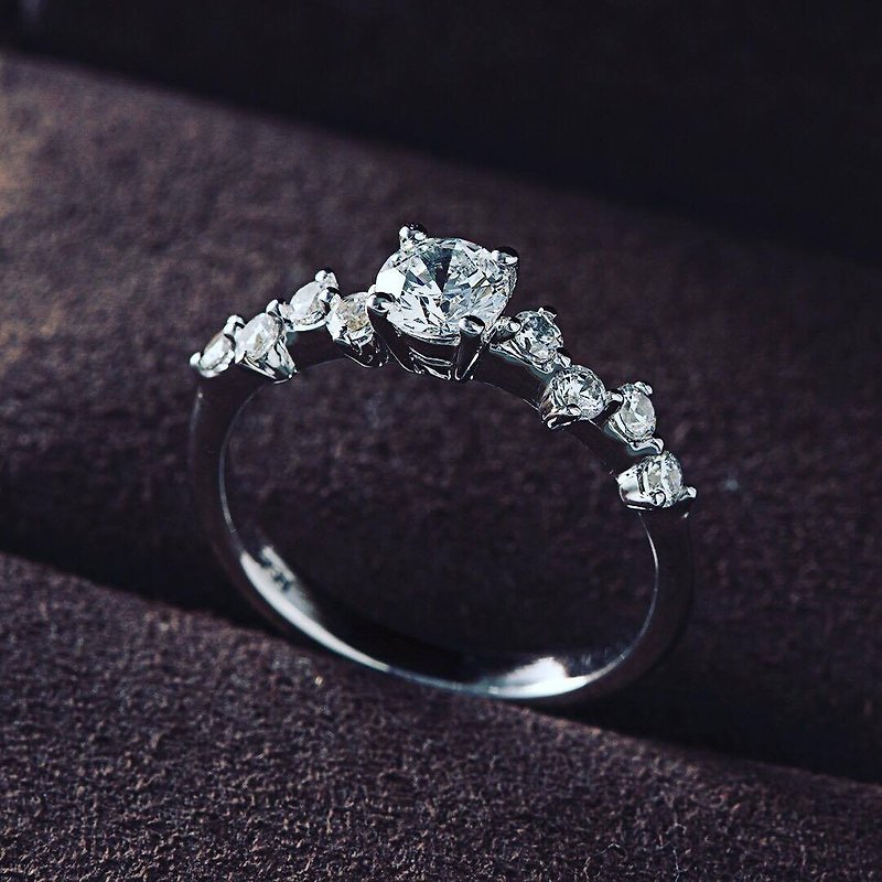 婚戒  阿提米絲 月神 18K 鑽石 婚戒 - 對戒 - 貴金屬 多色