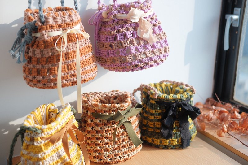 【Taipei】 Exclusive basic course for beginners of woven bucket bags - เย็บปักถักร้อย/ใยขนแกะ/ผ้า - ผ้าฝ้าย/ผ้าลินิน 