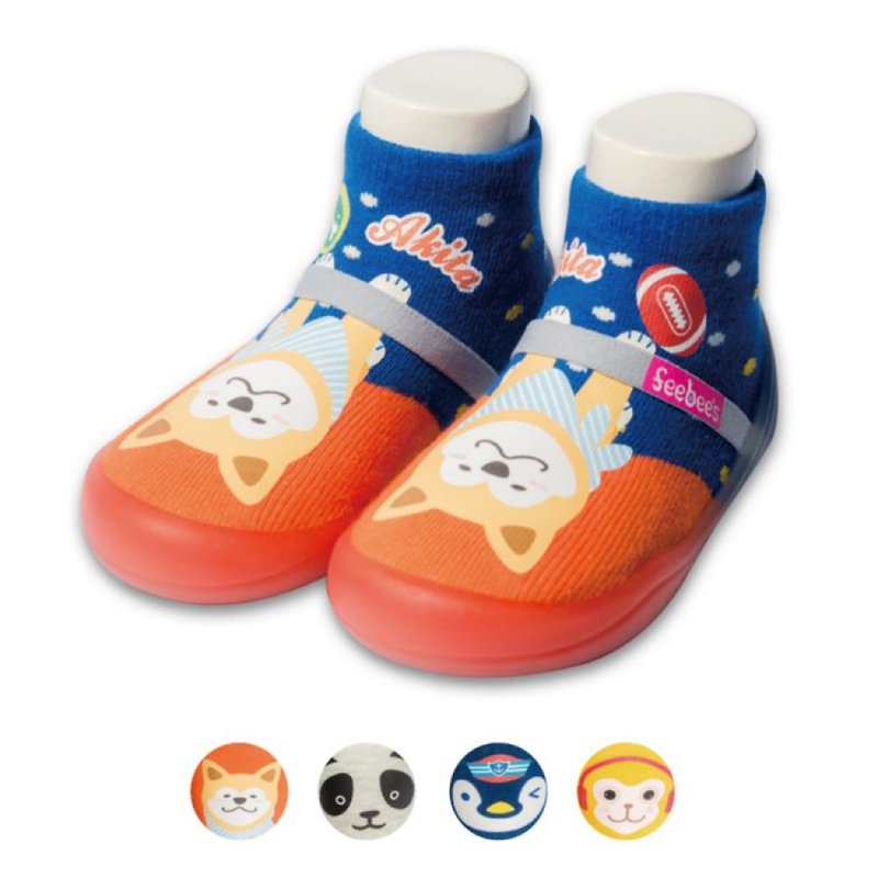 【Feebees】Cute Animal Series (Toddler Shoes, Socks, Children's Shoes Made in Taiwan) - รองเท้าเด็ก - วัสดุอื่นๆ สีเหลือง
