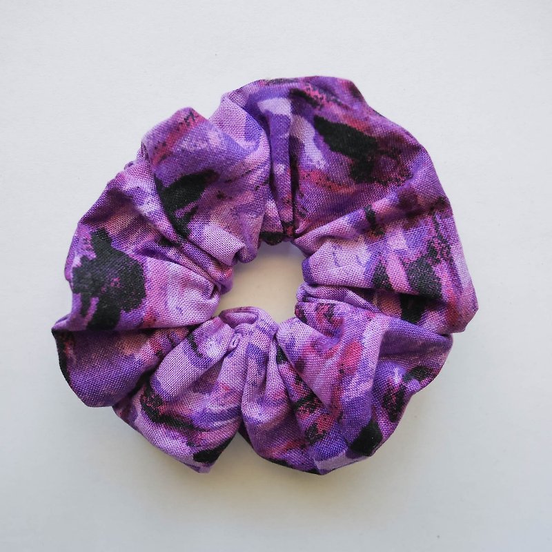 Purple Rendering Hair Tie - เครื่องประดับผม - ผ้าฝ้าย/ผ้าลินิน สีม่วง