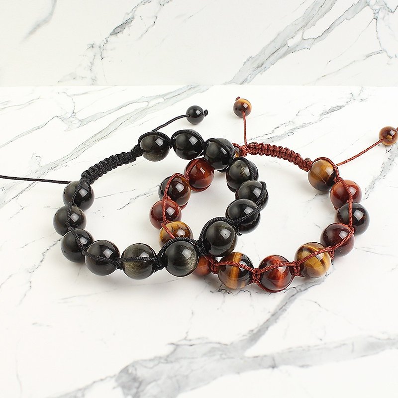 Designer classic bracelet | Dreamweaver (obsidian/ Stone) | 2 material options - Bracelets - Jade Black