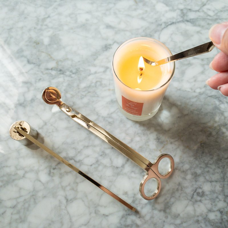 【24HR Shipment】Candle Tool Set-Weijijin-Candle wick cutter/candle extinguisher/candle hook - เทียน/เชิงเทียน - สแตนเลส สีทอง