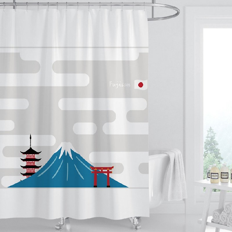Wenchuang shower curtain-I love Japan - อุปกรณ์ห้องน้ำ - เส้นใยสังเคราะห์ หลากหลายสี