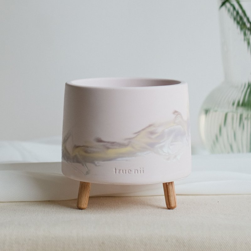 Long-Legged Concrete Pot: Flourish Pink Romance - ตกแต่งต้นไม้ - ปูน สึชมพู