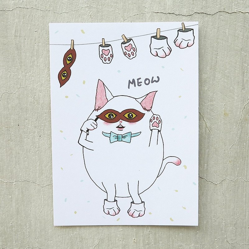 Meow Meow  postcard - Cards & Postcards - Paper White