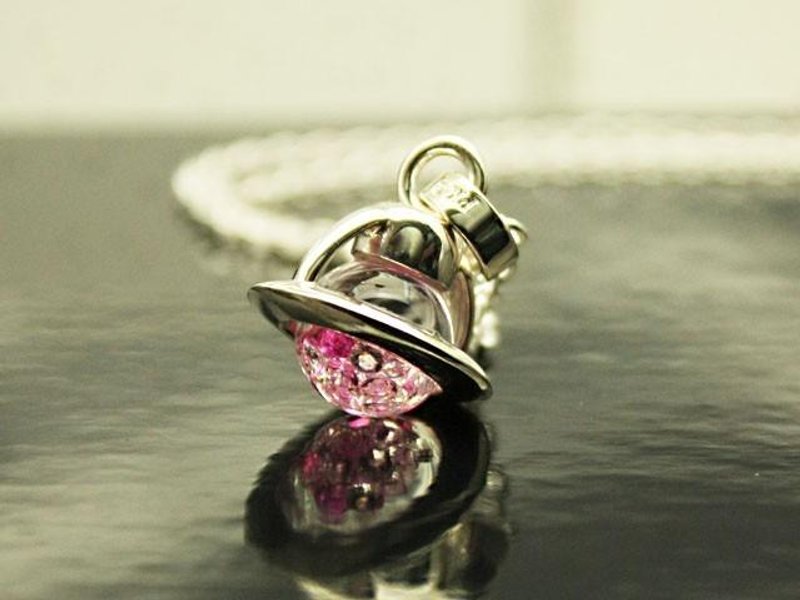 Saturn L Pendant　Red Color - 項鍊 - 玻璃 紅色