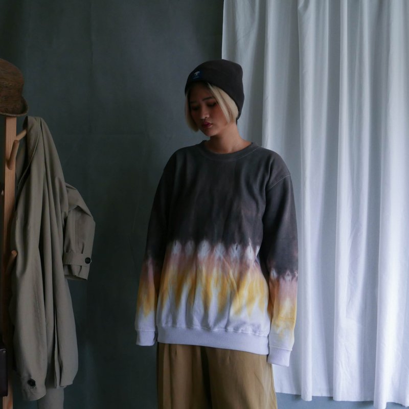 Chestnut | Tie dye sweatshirt/hoodie - Unisex Hoodies & T-Shirts - Cotton & Hemp Brown