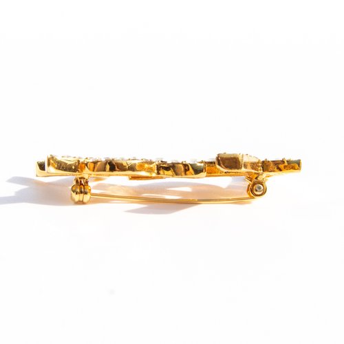 Yves Saint Laurent ヴィンテージ　デザインブローチ Yves Saint Laurent YVES SAINT LAURENT YSL logo rhinestone