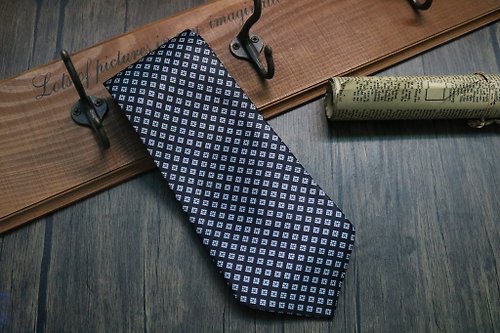 壞紳士 黑色菱形格紋低調領帶/型男窄版休閒雅痞necktie