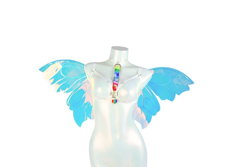 Rainbow Winged Harness Top - 其他 - 其他材質 白色