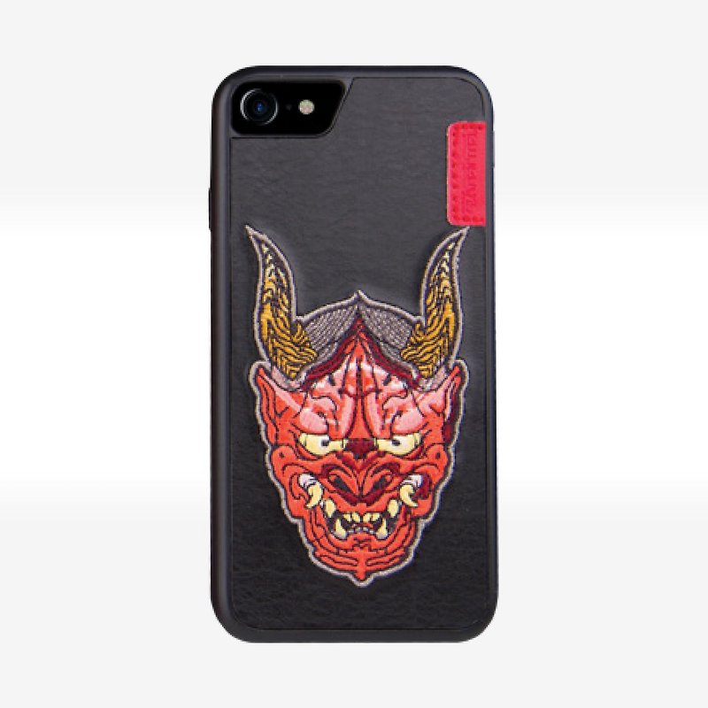 [IPhone 7 Plus] SKINARMA IREZUMI Japanese vintage embroidery pattern protective case red ghost 4716988280384 - Phone Cases - Polyester Black
