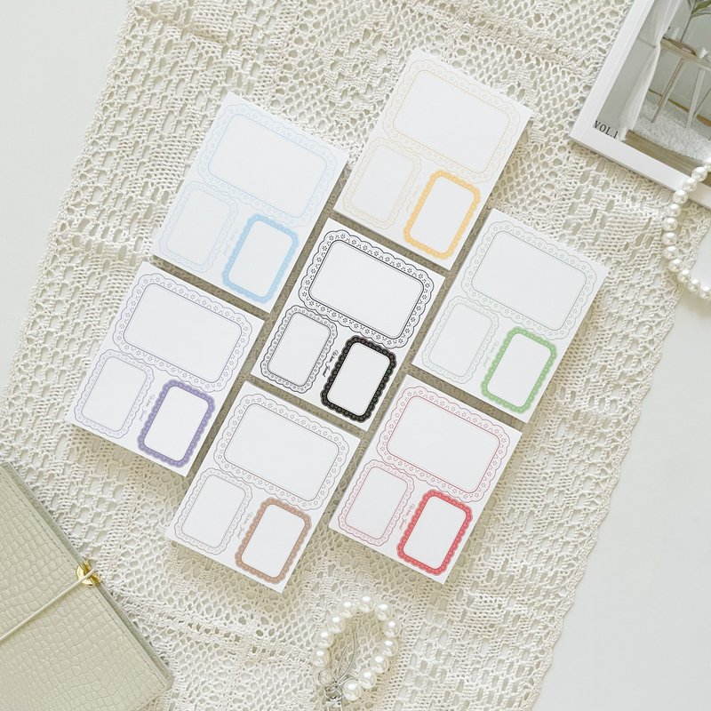 Emotional square lace frame scrapbook notepads paper - 便條紙/便利貼 - 紙 