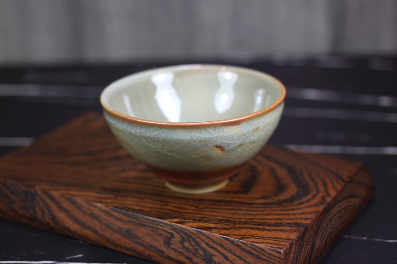 [Mother's Day Gift] Jun glaze wood-fired teacup made by famous Yingge ceramic artist Ye Minxiang - ถ้วย - เครื่องลายคราม 