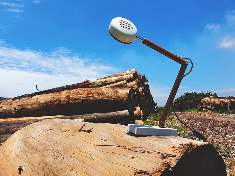 Soyee design honeycomb lamp LED ash wood table lamp_retro white - Lighting - Wood 