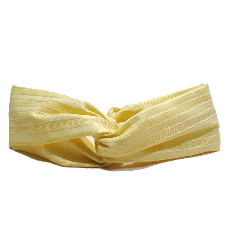 Tanabata Valentine's Day Goose Yellow Cross Headband - Headbands - Cotton & Hemp Yellow