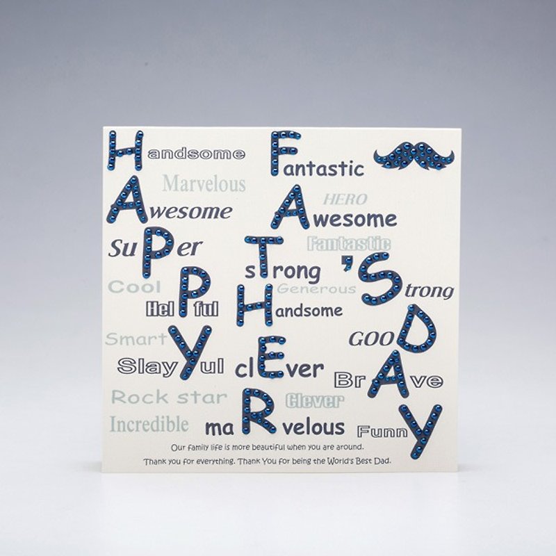 [GFSD] Rhinestone Boutique-Handmade Father's Day Card-The Strongest Dad - การ์ด/โปสการ์ด - กระดาษ 
