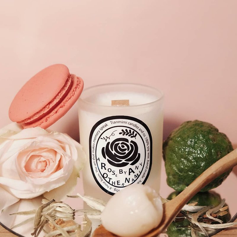 Soywax scented candle 【 A rose by any other name】 65g/100g/220g - Candles & Candle Holders - Essential Oils White