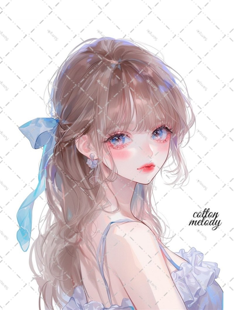 original sticker no.6472 人物ステッカー オリジナルステッカー 人物ステッカー 女の子ステッカー オリジナル人物ステッカー - 貼紙 - 紙 