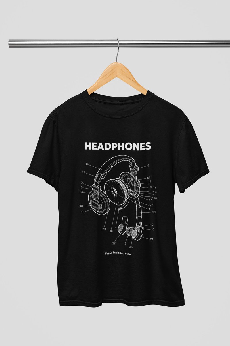 Japanese Headphones Vapowave Style T-Shirt - Men's Shirts - Cotton & Hemp Multicolor