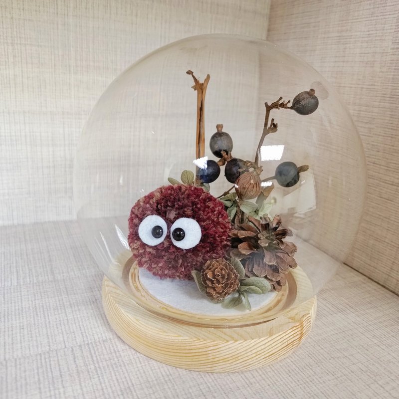 Dadada Elf Night Light/Glass Flower Cup-Brown Fruit - Lighting - Wool Brown