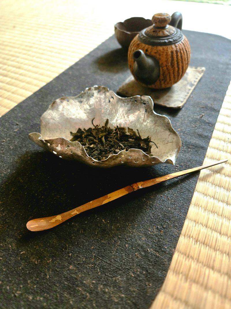 荷葉茶則 - 茶壺/茶杯/茶具 - 純銀 銀色