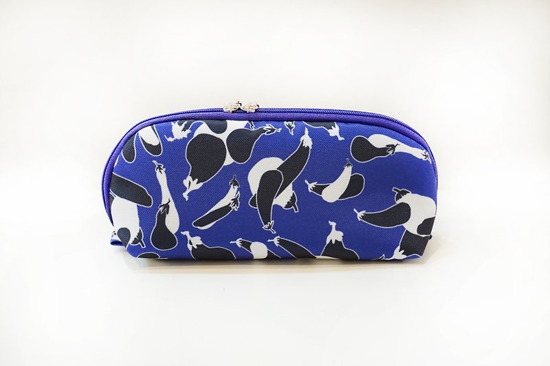 Cosmetic bag, pencil case, pencil case, school supplies, stationery, travel storage-floral leopard eggplant printing - Pencil Cases - Polyester Purple