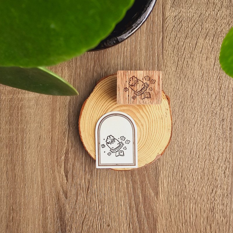 Hooray Springtime Rubber Stamp - ตราปั๊ม/สแตมป์/หมึก - ไม้ สีนำ้ตาล