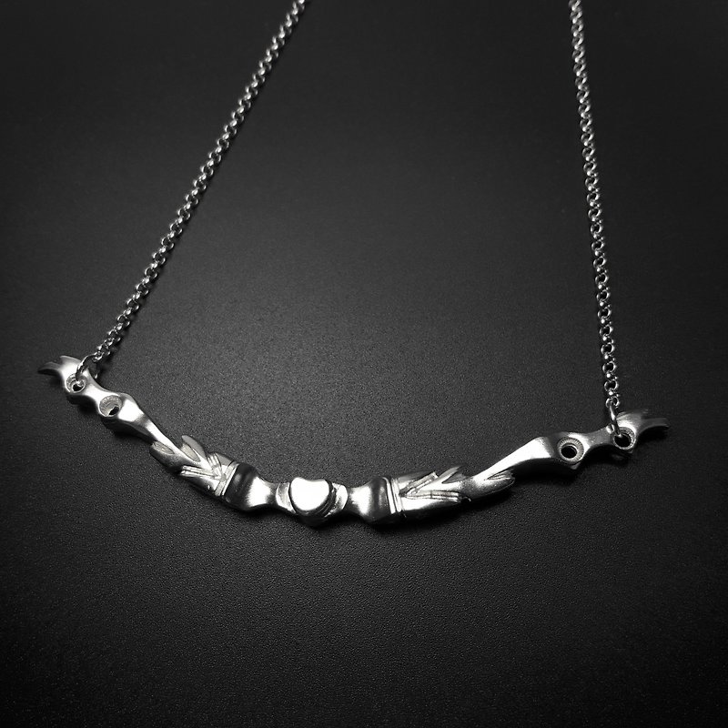 R6 -925 sterling silver necklace-help you design letters + numbers - สร้อยคอ - เงินแท้ สีเงิน