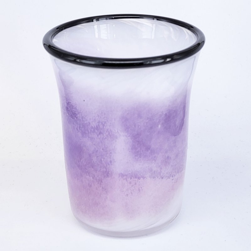 Pink Purple Cloud Mist Cup Handmade Glass Purely Hand Blown - แก้ว - แก้ว หลากหลายสี
