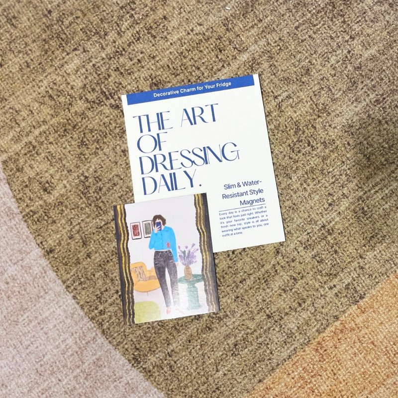 Daily Look Magnets穿搭靈感磁鐵貼-In my NYC apt - 磁鐵 - 其他材質 藍色