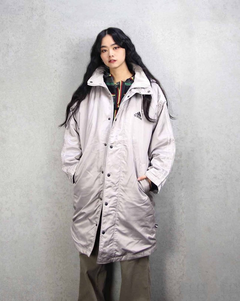 Tsubasa.Y Ancient House 013 adidas space silver sports lamb wool coat, coat bristles - Men's Coats & Jackets - Other Materials Silver