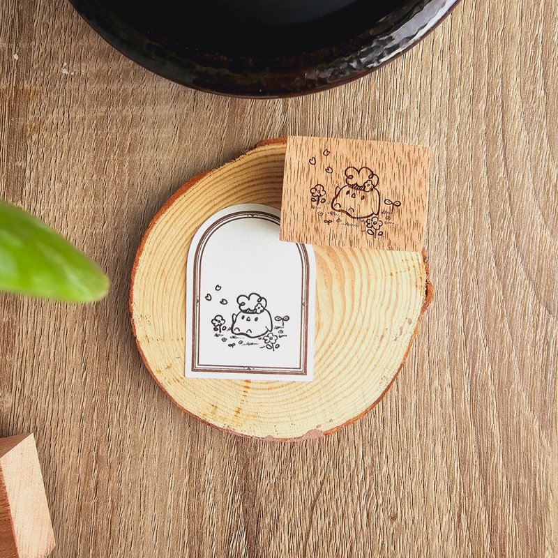 Laze Rubber Stamp - ตราปั๊ม/สแตมป์/หมึก - ไม้ สีนำ้ตาล