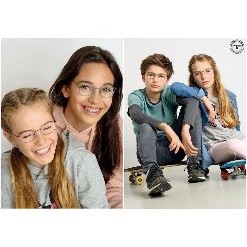 [TITANFLEX Kids] German super-elastic titanium composite children's glasses frame 830101 (four colors in total) - กรอบแว่นตา - โลหะ หลากหลายสี