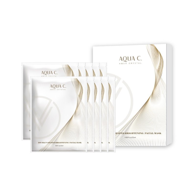 [Recommended by medical beauty expert Liao Zheying] Skin Light Double V Mask (10 pieces/box) - ที่มาส์กหน้า - กระดาษ 