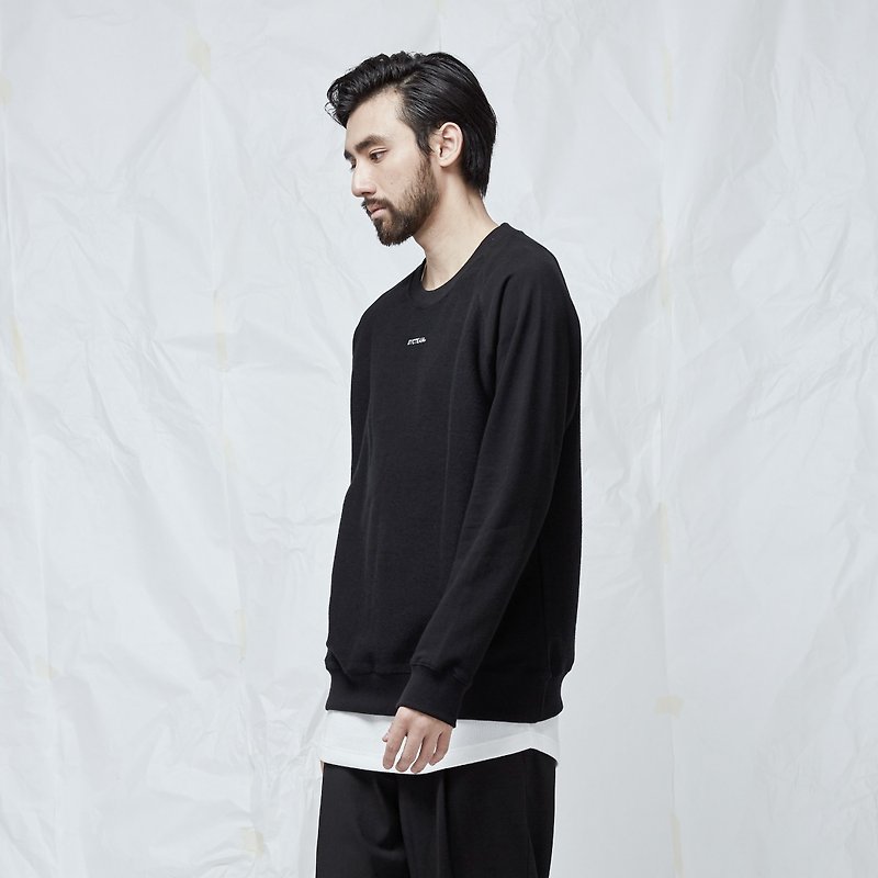 DYCTEAM - Reverse Panel Sweatshirt - เสื้อยืดผู้ชาย - ผ้าฝ้าย/ผ้าลินิน สีดำ