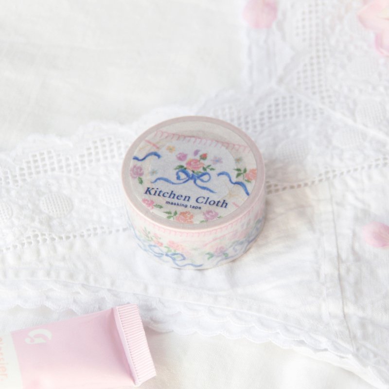Kitchen Cloth Masking Tape | Blue Ribbon - Washi Tape - Paper Pink