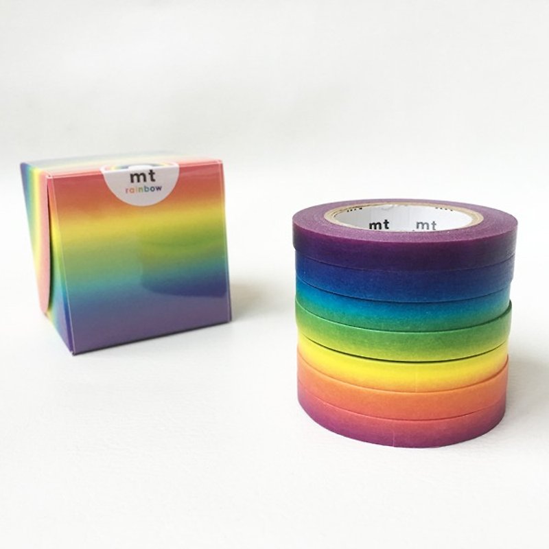 mt 和紙膠帶 Rainbow【漸層彩紅7捲組 (MT07P001)】2016Summer - 紙膠帶 - 紙 多色