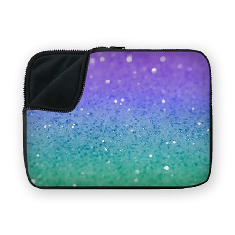 Purple to Green Gliter shock-absorbing waterproof laptop bag BQ7-MSUN10 - Laptop Bags - Other Materials 