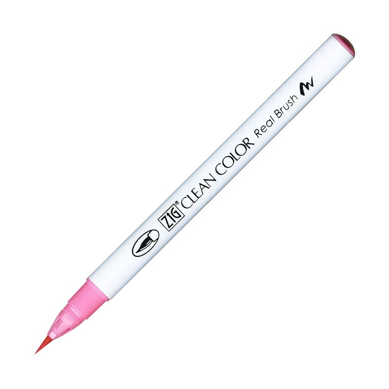 【Kuretake 日本吳竹】ZIG 彩繪毛筆 Peach Pink - 其他書寫用具 - 塑膠 粉紅色